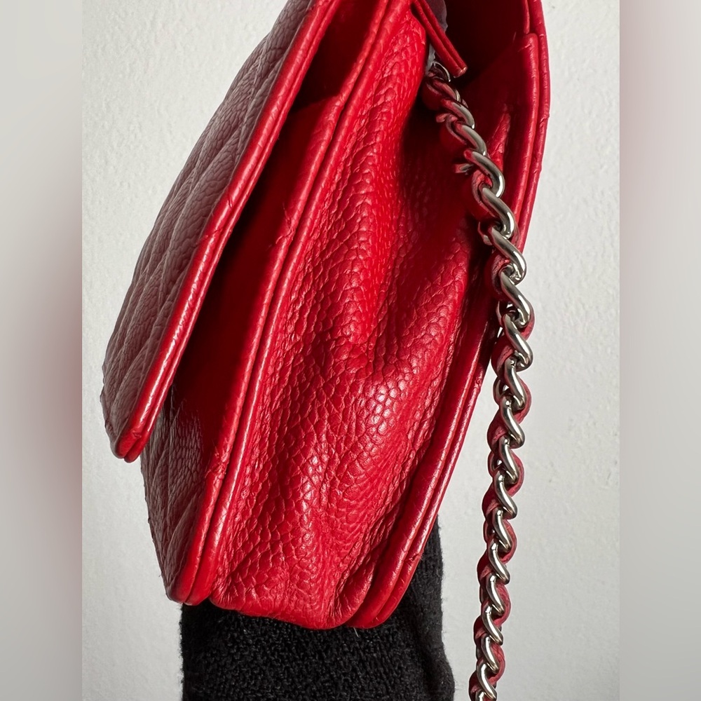 CHANEL Caviar Red Wallet On Chain Authentic Preloved With Card - Picture 5 of 16